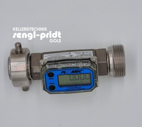 Elektronisches Durchflußmessgerät 19-190 l/min G2 S 10I09LMA mit Edelstahlgehäuse 1″IG