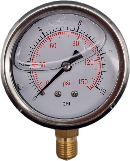 Glyzerin-Manometer 0-6 bar R 1/4″ unten